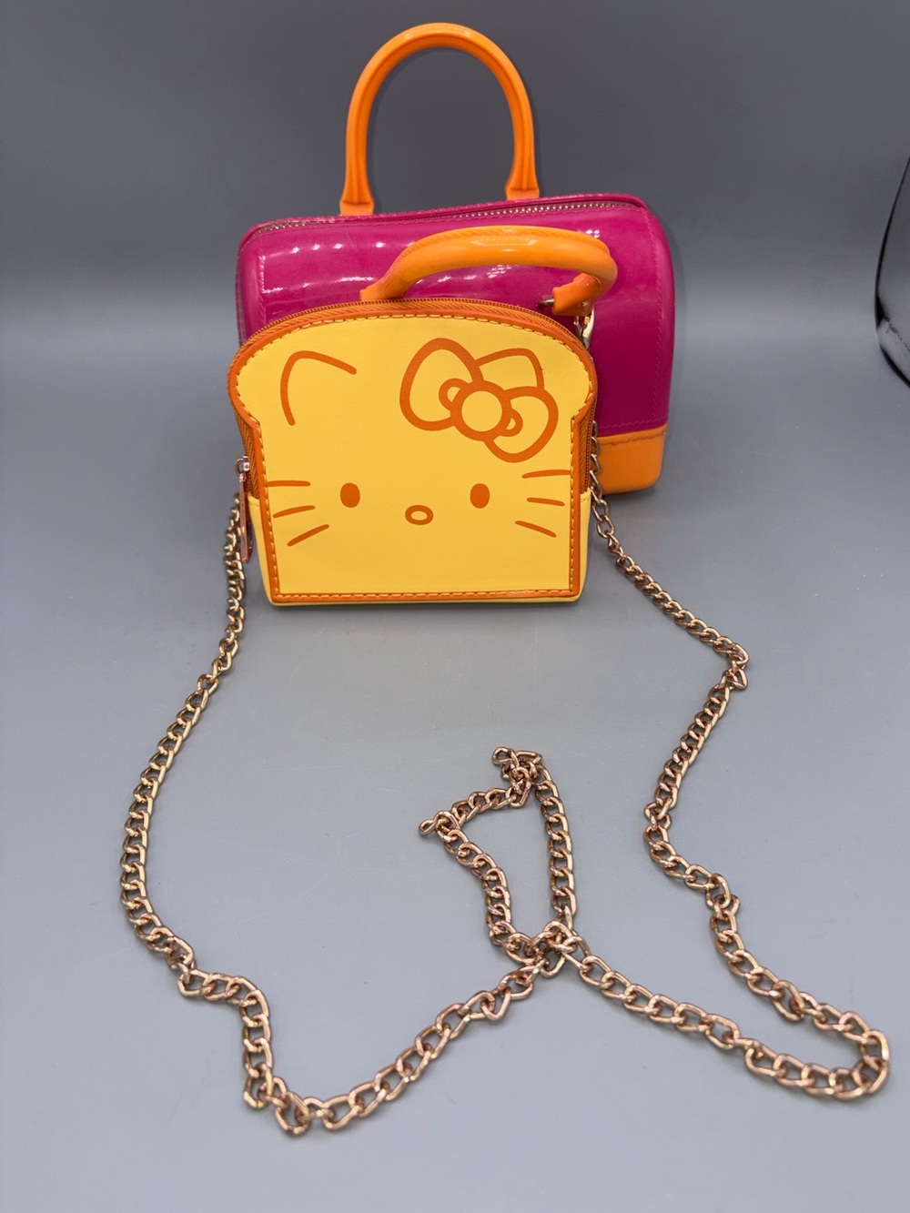 Mini jelly purse and Loungefly Hello Kitty Breakfast Toaster shaped coin purse